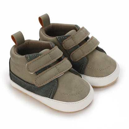 Newborn Baby Shoes Classic Leather Soft Soles Non Slip Toddler Walking Shoes for Boys and Girls 0-18M First Step Walking Shoes Platonelstore