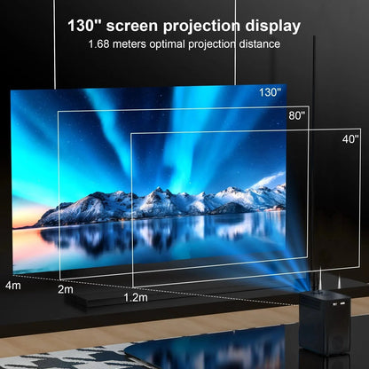 HONGTOP S30MAX Android Wifi 4k Smart Portable Projector with WiFi and Bluetooth Pocket Outdoor 4K 9500L Android 10.0 Projector Platonel