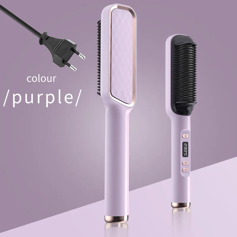 Electric Hot Comb Multifunctional Straight Hair Straightener Comb Anti-Scalding Styling Tool Straightening Brush. Platonel