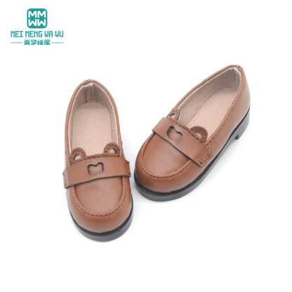 BJD Doll Leather Shoes 43-60cm 1/3 1/4 SD Doll Toy Ball Joint Doll Fashion Flat Shoes Pink Black Brown Doll Gift Platonelstore