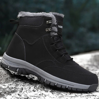 Men's Shoes Snow Boots Women's Platform Plus Size Sneakers Fashion Waterproof Casual Shoes Winter Fur Warm Ankle Boots Big Size Platonelstore