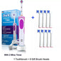 Electric Toothbrush 2D Rotary Vibration Clean Charging Tooth Brush Cross Action Bristle Oral Care 4 Gift Brush Heads Free Platonel