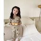 Children's Pajamas Set Autumn and Winter Long-sleeved Tops Cute Design Cartoon Pattern + Trousers Simple Style Home Clothes Platonelstore