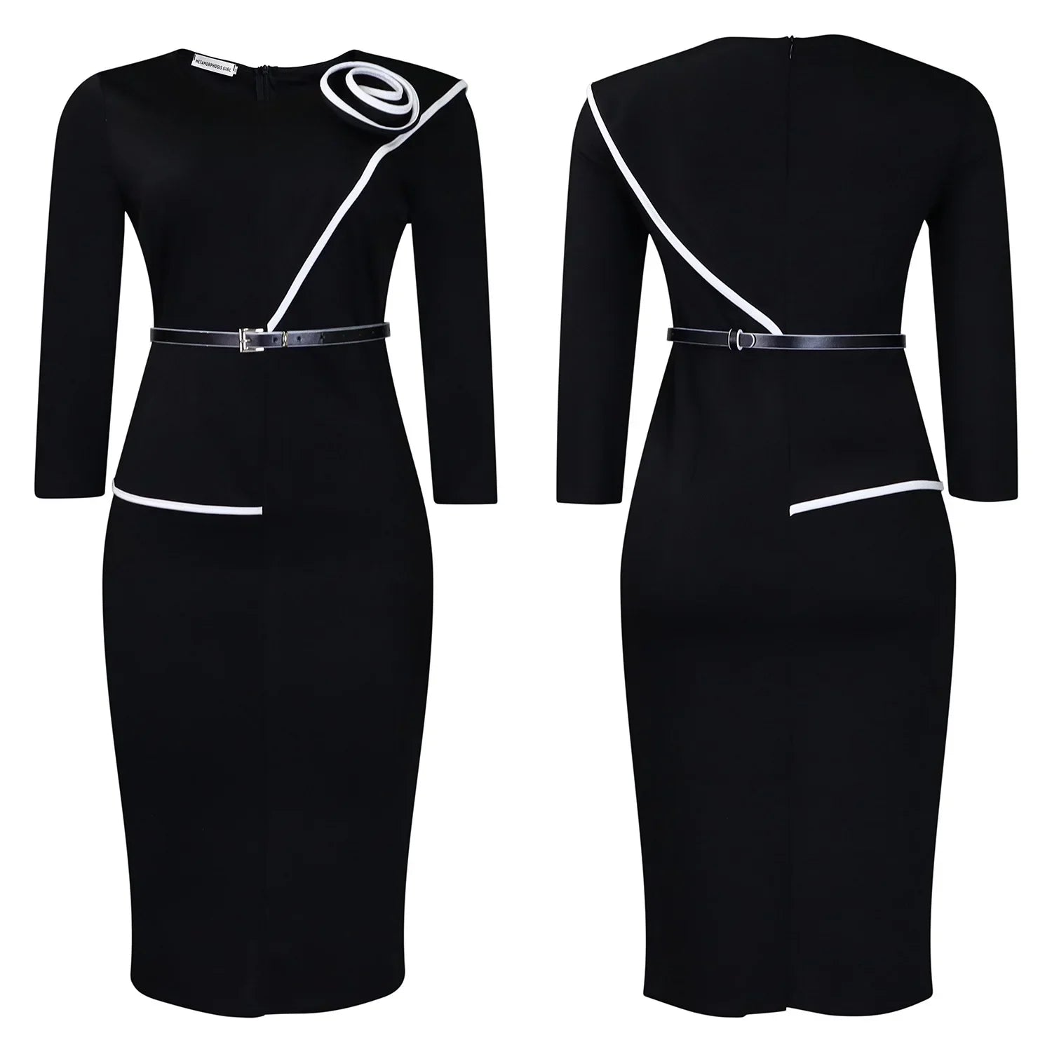 Elegant African Printed Wraparound Pencil Dress Women's Fashion Spring New Style D551 OL Skirt Bodycon Dress Elegant Manner Platonelstore