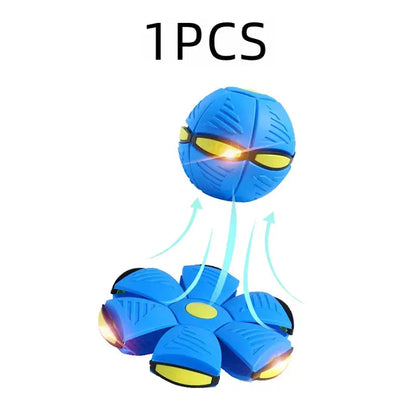 Dog Toys Flying Disc Ball Interactive Outdoor Exercise Training Game Magic Deformation Flat Throw Disc Bouncy Ball Pet Supplies Platonel