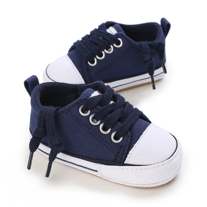 Meckior Baby Sneakers Baby Boys Girls Canvas Shoes Non-slip Rubber Sole Comfortable Soft Unisex Baby Basketball Shoes 0-18M Platonelstore
