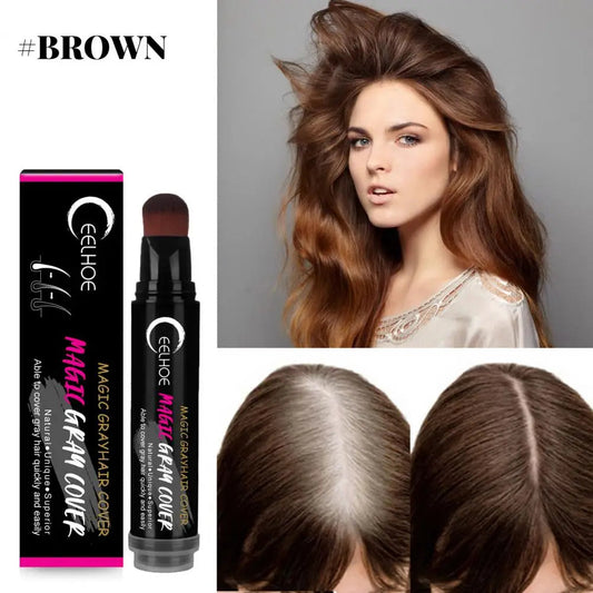 20ml Hair Color Cream Stick Black Brown One-Time Hair Dye Pen Hair dye Instant Gray Root Coverage Temporary Cover Up Hair Colour Platonel