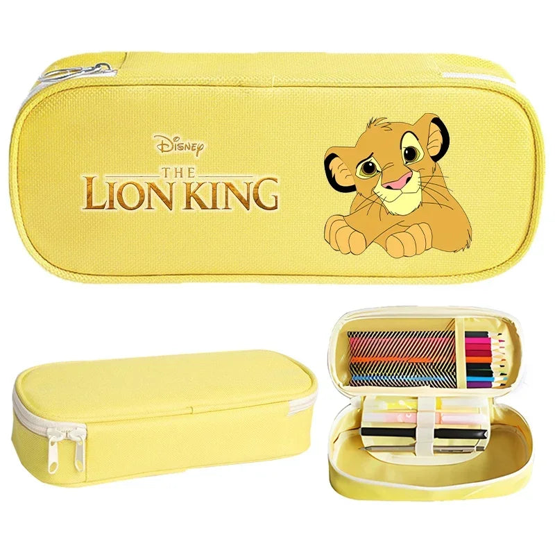 Mufasa Lion King Student Pencil Case Movie Cartoon Printed Pencil Bag Kids Go School Stationery Portable Storage Cute Anime Gift Platonelstore