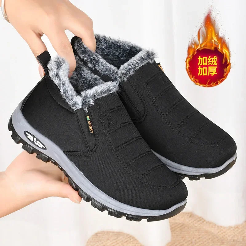 Winter Snow Boots Men Casual Slip on Ankle Boots Warm Fur Comfortable Sneakers Non-slip Botas Men Shoes Zapatos Hombre2024 Platonelstore