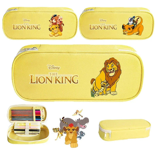 Mufasa Lion King Student Pencil Case Movie Cartoon Printed Pencil Bag Kids Go School Stationery Portable Storage Cute Anime Gift Platonelstore