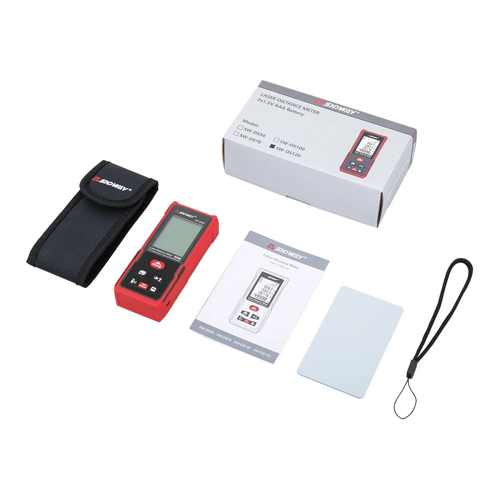 SNDWAY Laser Distance Meter 100M 80M 60M 40M Rangefinder Laser Tape Measure Trena Digital Range Finder Ruler Roulette Platonel