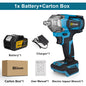 Gisam 1200N.M Torque Brushless Electric Impact Wrench 1/2 inch Cordless Wrench Screwdriver Power Tools For Makita 18V Battery Platonelstore