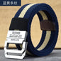 New Canvas Belt Man Belt Girl Teenager Double Ring Buckle Jeans with Military Student Cloth Belt Designer Belts pas taktyczny Platonelstore