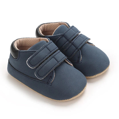 Newborn Baby Shoes Classic Leather Soft Soles Non Slip Toddler Walking Shoes for Boys and Girls 0-18M First Step Walking Shoes Platonelstore