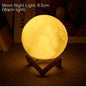 8cm Moon Lamp LED Night Light Battery Powered With Stand Starry Lamp Bedroom Decor Night Lights Kids Gift Moon Lamp Platonel