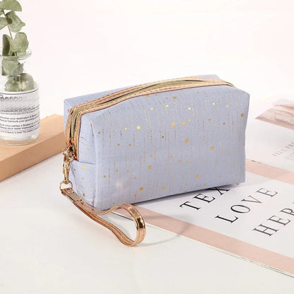 Women Paillette Stars Cosmetic Bag Make Up Pouch Travel Wash Toiletry Ladies Makeup Bag Lipstick Cosmetic Organizer Bags Platonelstore