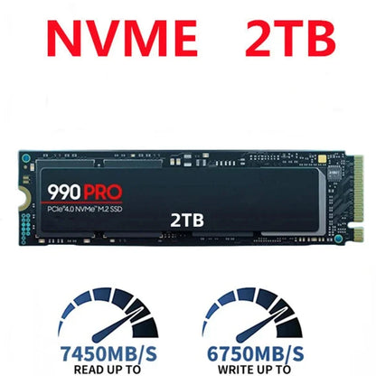 SSD Solid State 4TB 2TB 1TB Drive990 PRO M.2 2280 SSD PCIe4.0 NVMe Gaming Internal Hard Drive 7450MB/S For PS5 Laptop Desktop Platonel
