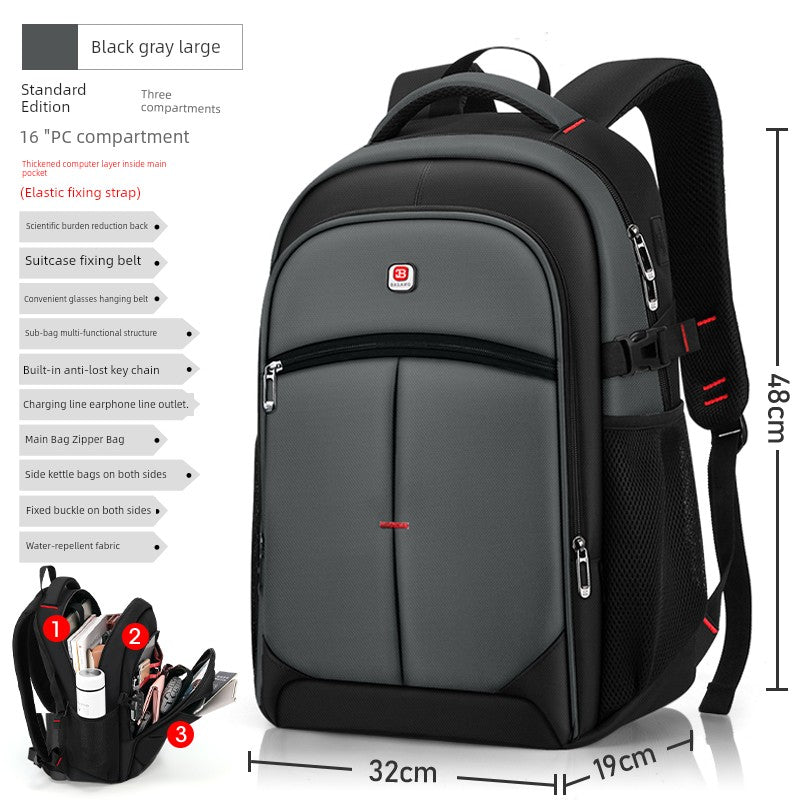 New Arrival Backpack Men Backpack Fashion Trendy High School Junior High School Student Schoolbag Female Large Capacity Travel Laptop Bag Platonelstore