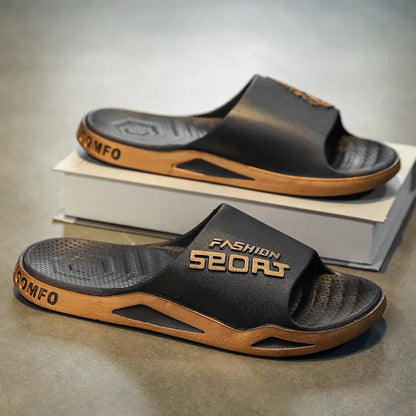 Slides Shoes for Men 2024 Comfortable Men's Sandal Living Room Slippers Walk Around Home Brand Slippers Luxury Summer Shoes Sale Platonelstore