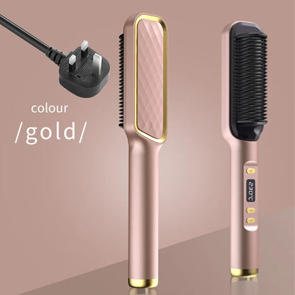 Electric Hot Comb Multifunctional Straight Hair Straightener Comb Anti-Scalding Styling Tool Straightening Brush. Platonel