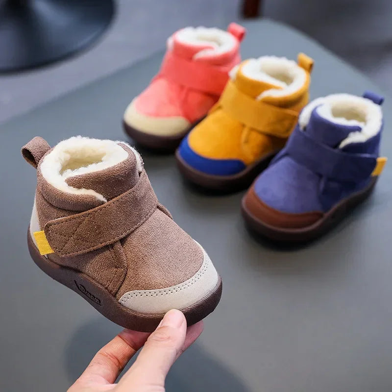 Winter Baby Shoes Boys Girls Warm Plush Toddler Snow Boots 0-5 Years Kids Fashion Anti-slip Sneakers Children Shoes Platonelstore