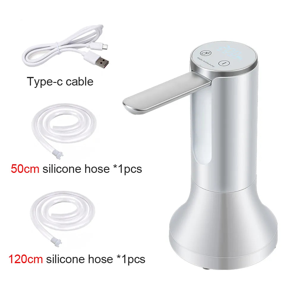 Electric Water Gallon Bottle Pump Automatic Water Dispenser Pump 19 Liters Foldable Desktop Water Bottle Pump H3 Rechargeable Platonel