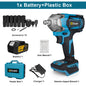 Gisam 1200N.M Torque Brushless Electric Impact Wrench 1/2 inch Cordless Wrench Screwdriver Power Tools For Makita 18V Battery Platonelstore