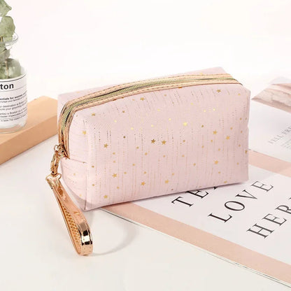 Women Paillette Stars Cosmetic Bag Make Up Pouch Travel Wash Toiletry Ladies Makeup Bag Lipstick Cosmetic Organizer Bags Platonelstore