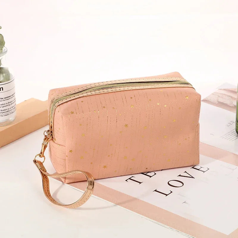 Women Paillette Stars Cosmetic Bag Make Up Pouch Travel Wash Toiletry Ladies Makeup Bag Lipstick Cosmetic Organizer Bags Platonelstore