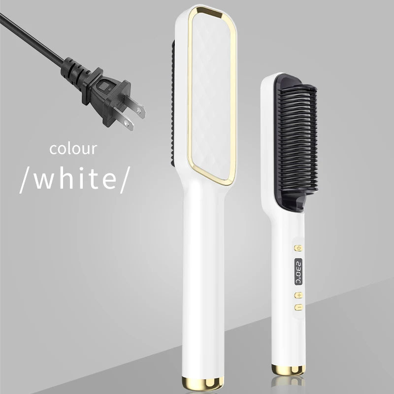 Electric Hot Comb Multifunctional Straight Hair Straightener Comb Anti-Scalding Styling Tool Straightening Brush. Platonel