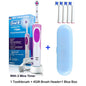 Electric Toothbrush 2D Rotary Vibration Clean Charging Tooth Brush Cross Action Bristle Oral Care 4 Gift Brush Heads Free Platonel