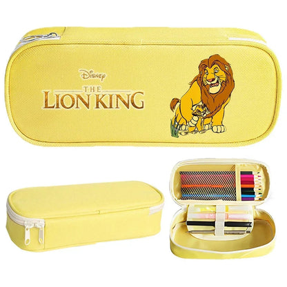 Mufasa Lion King Student Pencil Case Movie Cartoon Printed Pencil Bag Kids Go School Stationery Portable Storage Cute Anime Gift Platonelstore