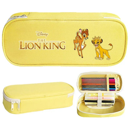 Mufasa Lion King Student Pencil Case Movie Cartoon Printed Pencil Bag Kids Go School Stationery Portable Storage Cute Anime Gift Platonelstore