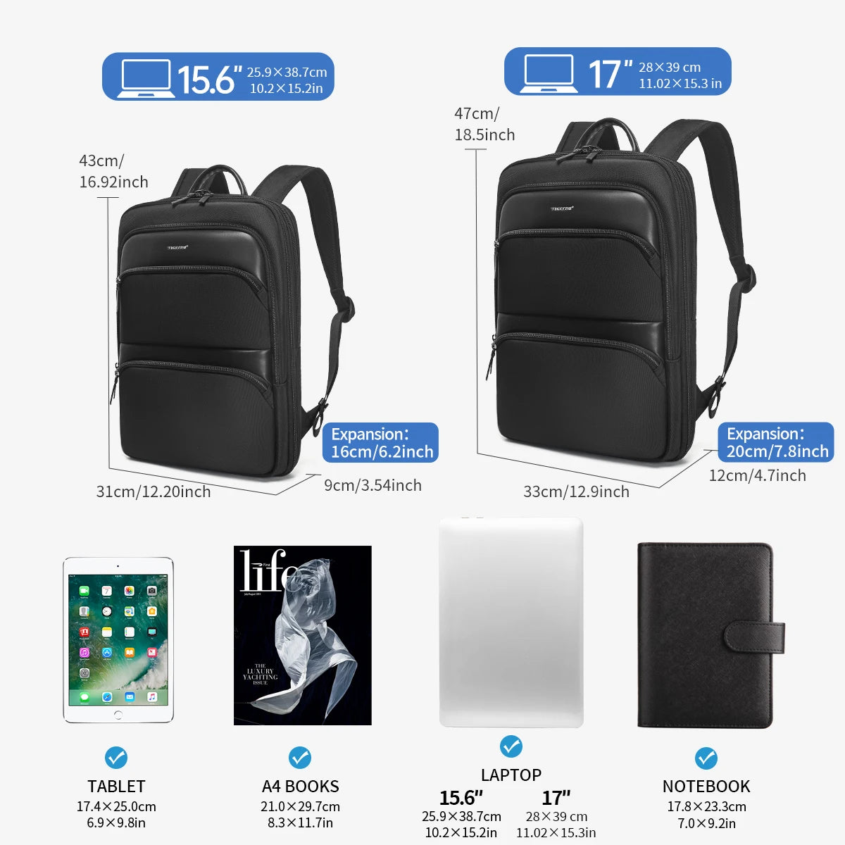 Lifetime Warranty Expandable Backpack Men Thin Bag For Men Travel Back Pack Waterproof Male 15.6inch Laptop Backpack Bag Mochila Platonelstore