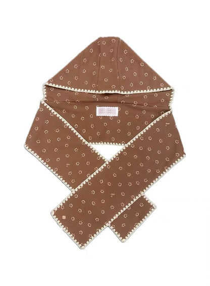 Minjiena Cute Smiling Face Lace Scarf Hat Platonelstore