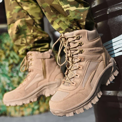 Lightweight Man Tactical Boots Combat Training Lace Up Waterproof Outdoor Hiking Breathable Hunting Platform Boots Men Shoes Platonelstore