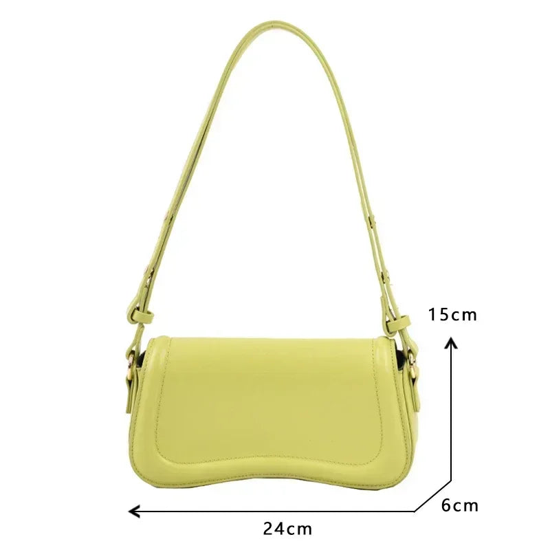 New Luxury Designer Shoulder Crossbody Bags for Women 2024 Pu Leather Trend Female Underarm Bag Fashion Purse Flap Handbags Platonelstore