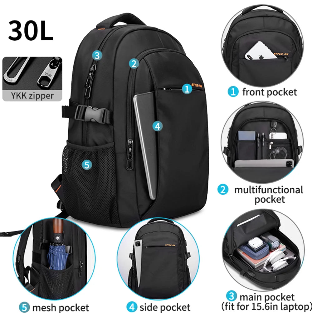 HcanKcan Men Casual Laptop Backpack Large Capacity Teenage Student Bags Designer Business Pack Sports Travel Backpack YKK Zipper Platonelstore