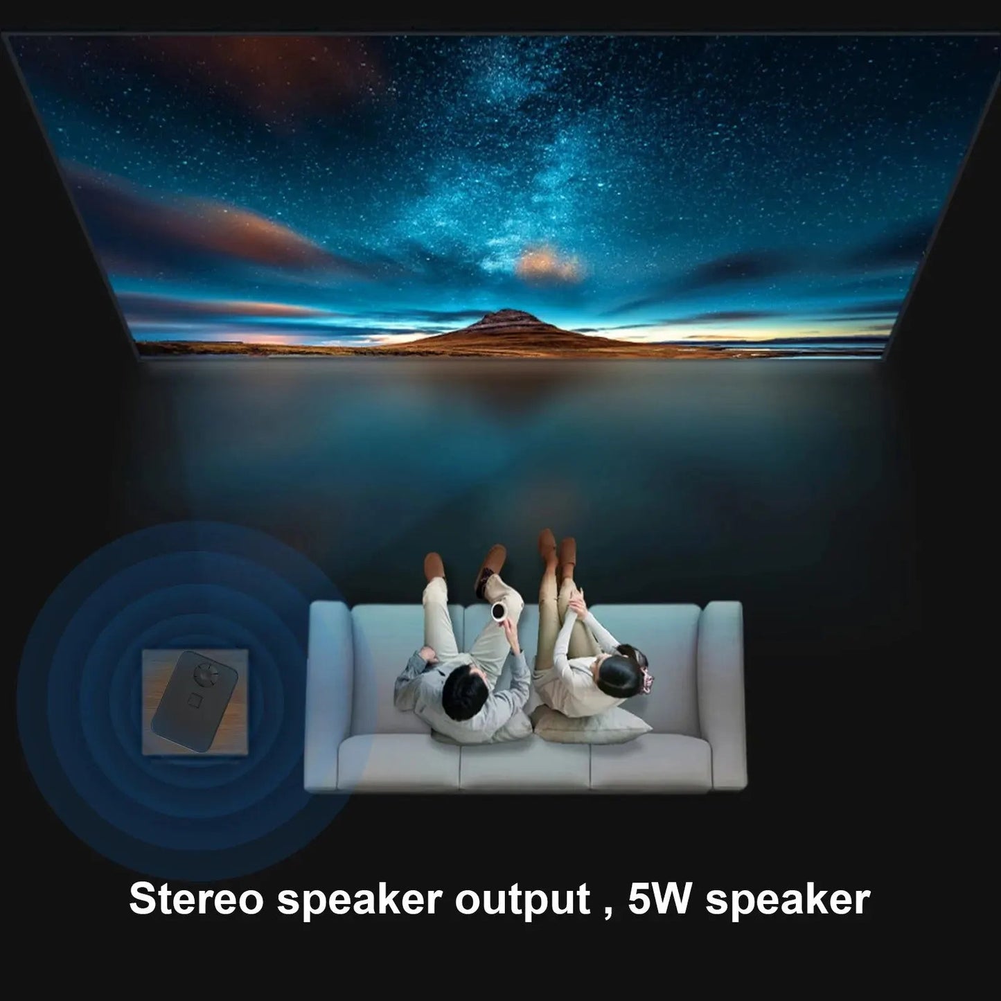 HONGTOP S30MAX Android Wifi 4k Smart Portable Projector with WiFi and Bluetooth Pocket Outdoor 4K 9500L Android 10.0 Projector Platonel