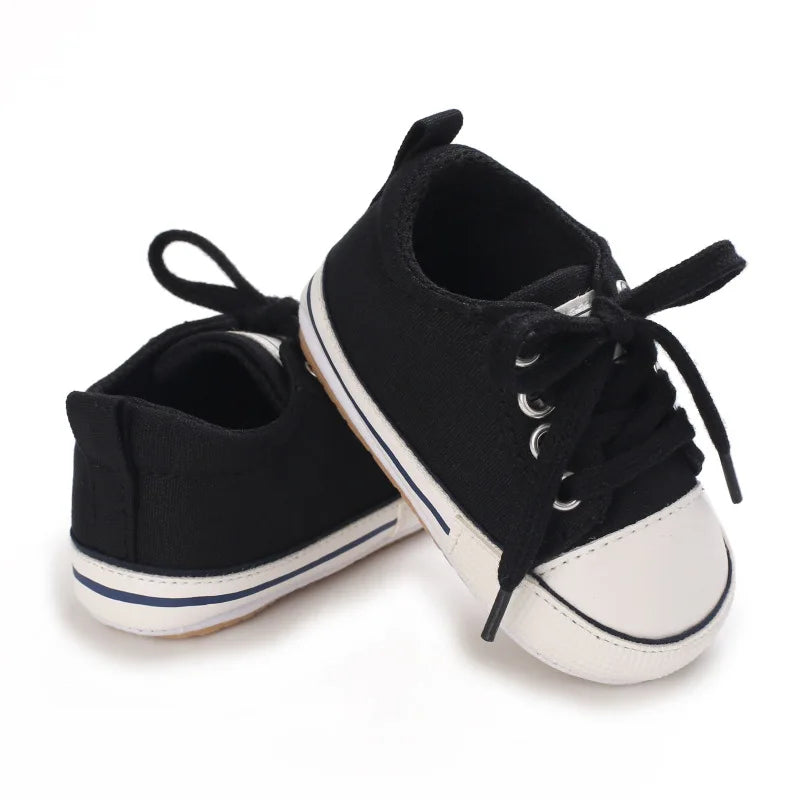 Meckior Baby Sneakers Baby Boys Girls Canvas Shoes Non-slip Rubber Sole Comfortable Soft Unisex Baby Basketball Shoes 0-18M Platonelstore