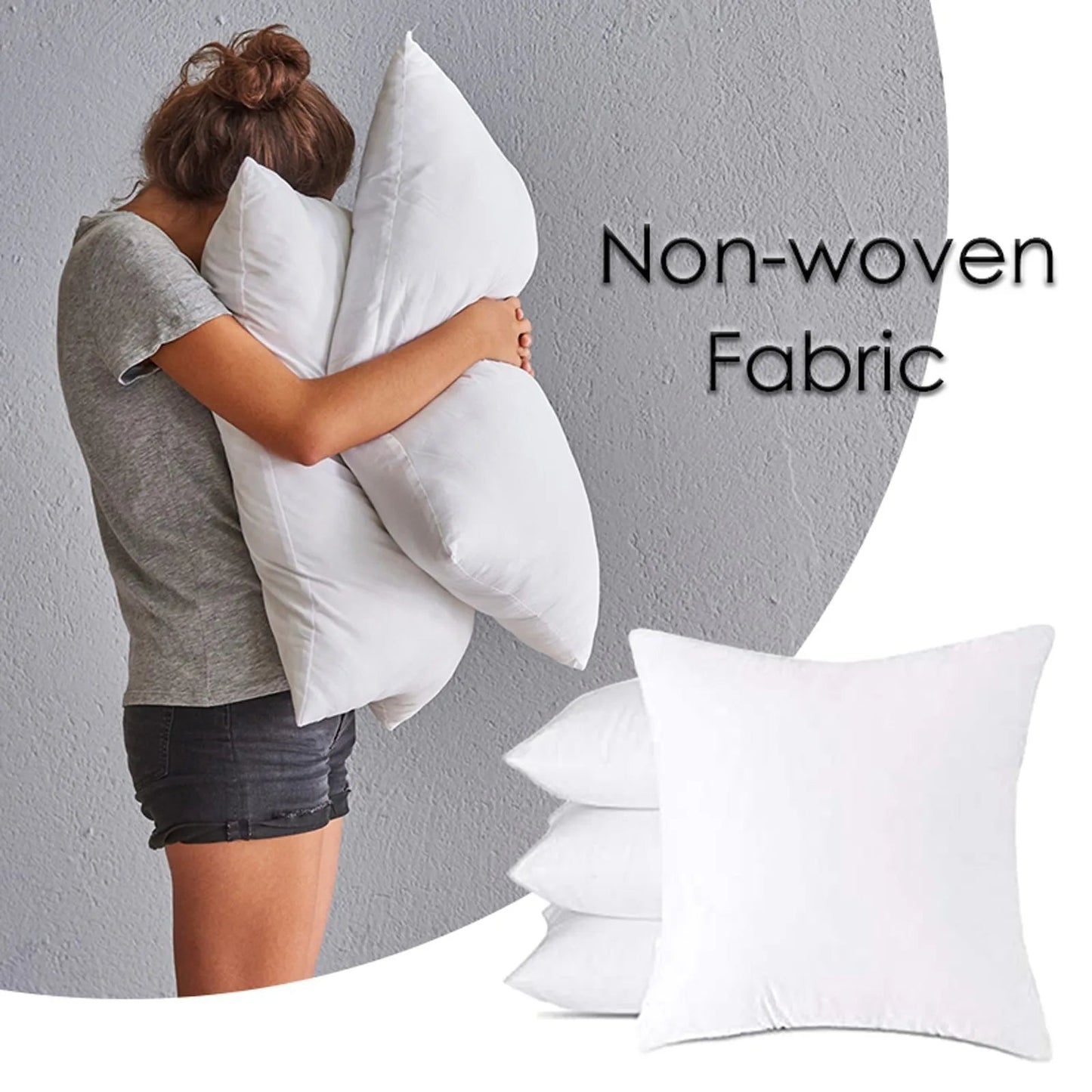Home Hotel Pillow Inner Filling Cotton-padded White Headboard Cushion Core Non-woven With Woolen Cloth 35x35/40x40/50x50cm Platonelstore