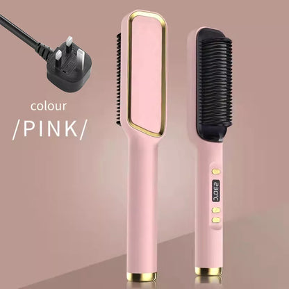 Electric Hot Comb Multifunctional Straight Hair Straightener Comb Anti-Scalding Styling Tool Straightening Brush. Platonel