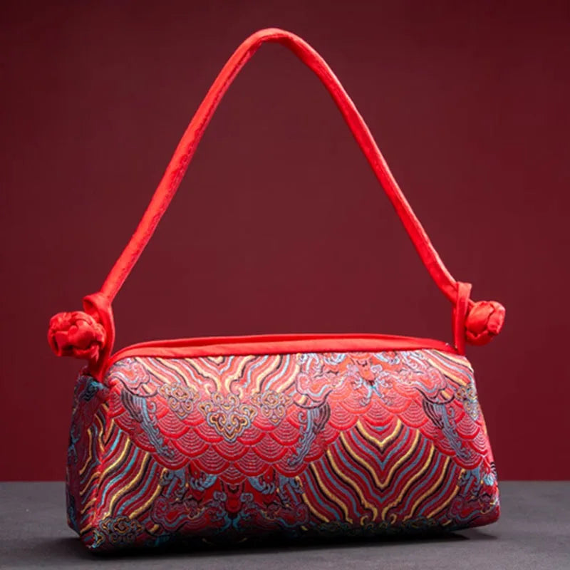 New Silk Embroidered Women Bag 2024 Fashion Matching Bride Women Handbag Clutch Bag Platonelstore