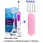 Electric Toothbrush 2D Rotary Vibration Clean Charging Tooth Brush Cross Action Bristle Oral Care 4 Gift Brush Heads Free Platonel