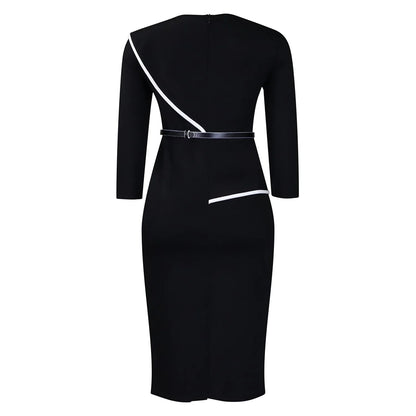 Elegant African Printed Wraparound Pencil Dress Women's Fashion Spring New Style D551 OL Skirt Bodycon Dress Elegant Manner Platonelstore