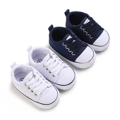 Meckior Baby Sneakers Baby Boys Girls Canvas Shoes Non-slip Rubber Sole Comfortable Soft Unisex Baby Basketball Shoes 0-18M Platonelstore