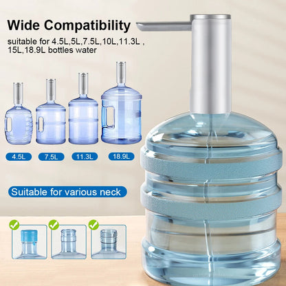Electric Water Gallon Bottle Pump Automatic Water Dispenser Pump 19 Liters Foldable Desktop Water Bottle Pump H3 Rechargeable Platonel