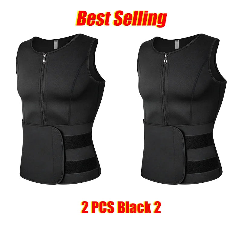 Men Waist Trainer Sauna Vest Fitness Corset Abdomen Slimming Body Shaper Belly Reducing Shapewear Burn Fat Shirt Trimmer Belt Platonelstore