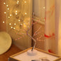 Fairy Light Spirit Tree Lamp Sparkly Tree Lamp Battery/USB Operated LED Mini Tree Warm Light Pearl Starry Night Light Platonel