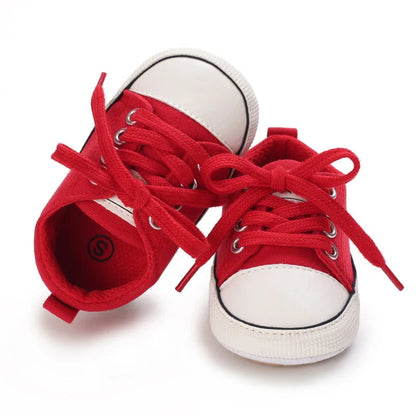 Meckior Baby Sneakers Baby Boys Girls Canvas Shoes Non-slip Rubber Sole Comfortable Soft Unisex Baby Basketball Shoes 0-18M Platonelstore